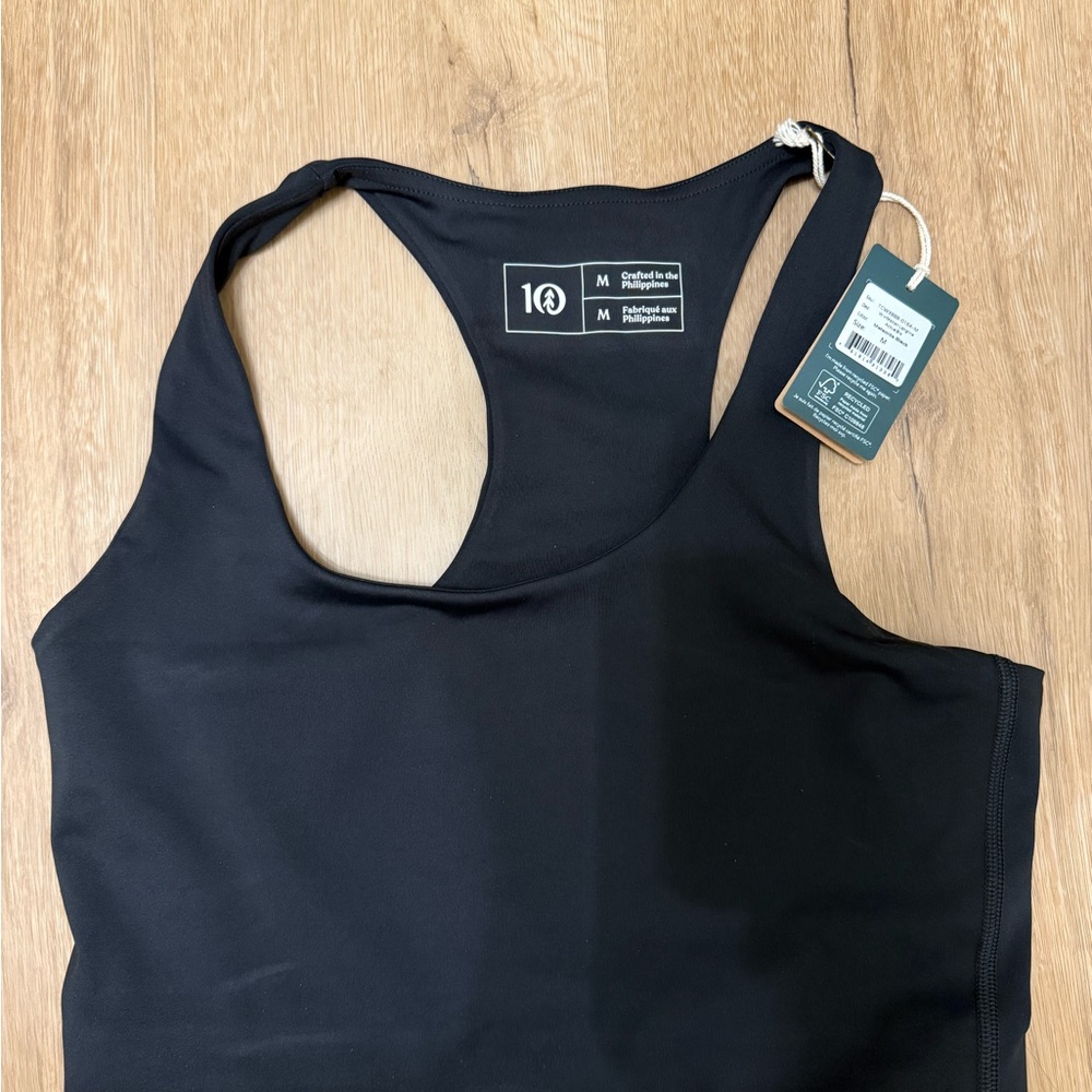 tentree Black Racerback Sports Bra